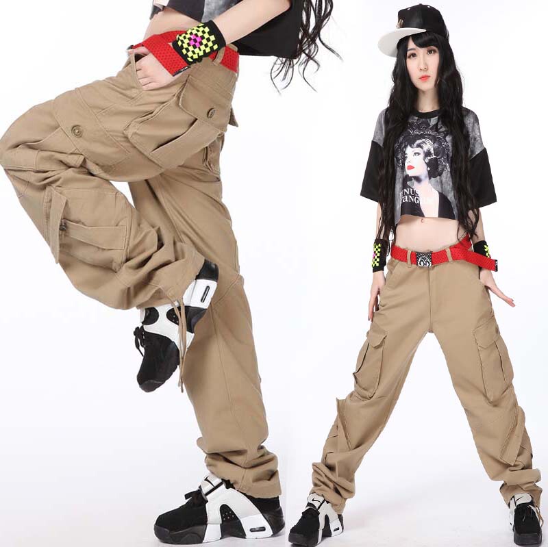 Hip-Hop Street Dance Loose Multi-Pocket Pants Workwear Casual Women's Pants Sports Pants Street Skateboard Trendy Women's Pants