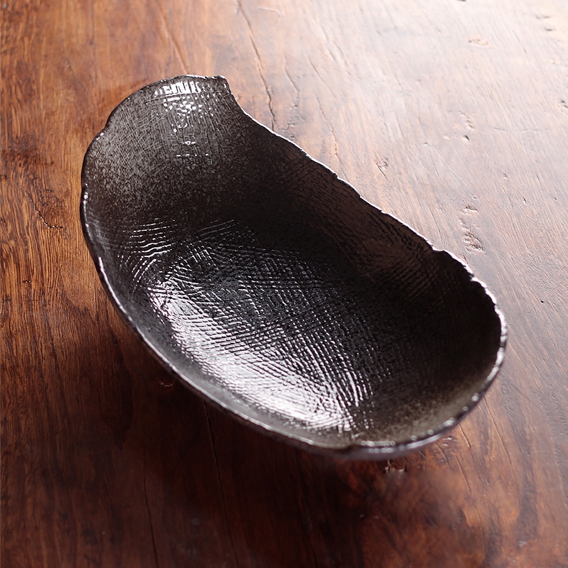 Flowerpot ceramic flower implement small flow flower arranging flowers zen mountain flower arranging plate of minimalist art flower pot creative Japanese sword