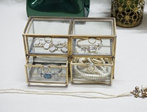 Exported to Europe and the United States four-in-one drawer glass jewelry box Jewelry storage box Jewelry box Birthday gift