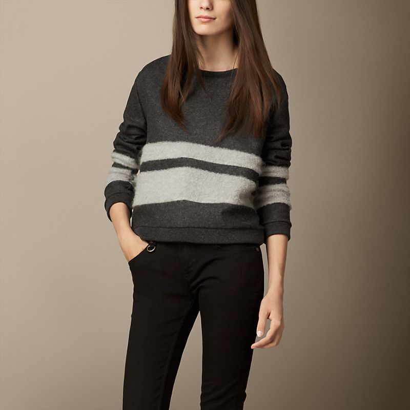 Burberry博柏利 女士学院风羊毛混纺针织衫 39486021