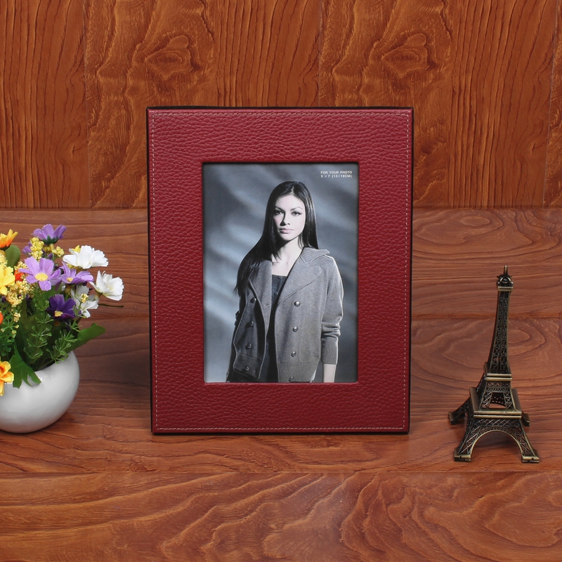 Korean Brand Photo Frame, Stylish and Modern, Made of Pu Faux Leather, Personalized Export, Lychee Grain Leather Photo Frame