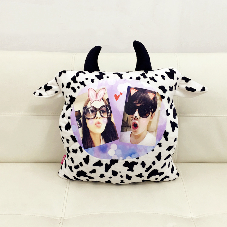 diy custom cow hand warmer cover cartoon hand warmer cute plush hand photo pillow birthday gift for girls