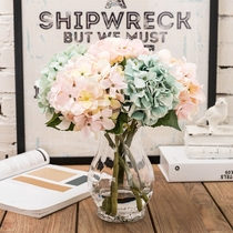 High simulation flower fake flower silk flower single retro hydrangea modern living room dining room home decoration decoration