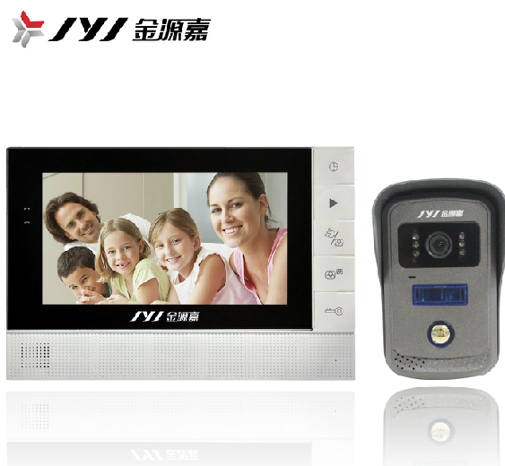 Jinyuanjia 1373A wired ultra-thin 7-inch HD night vision video intercom doorbell camera unlock home
