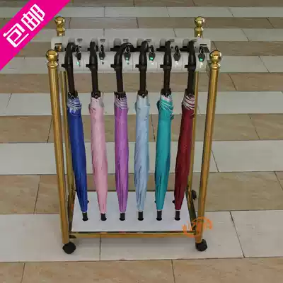 12 head stainless steel with lock umbrella holder Hotel hotel supermarket household umbrella holder titanium alloy umbrella holder