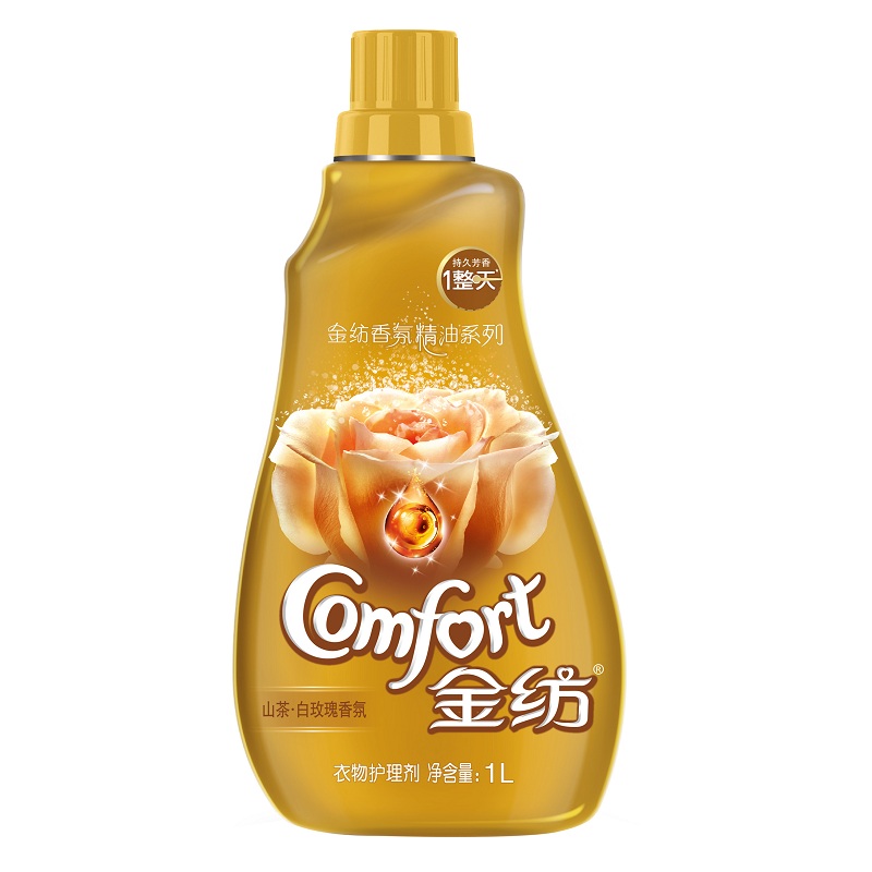 金纺衣物护理柔顺剂香氛精油系列1L山茶白玫瑰馨香护衣