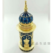 Russian toothpick box European-style toothpick tank hand press automatic pressing of toothpick barrel metal round shaped castle toothpick holder