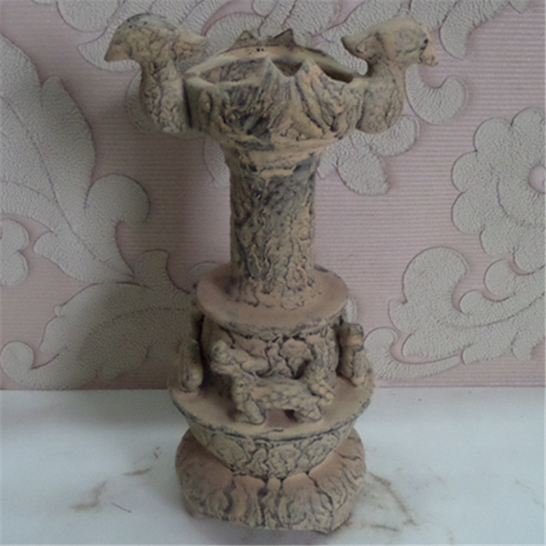 Song Yueyu Kiln Ball Dragon Big Picture San Food Oil Lampstand for old antique antique collection