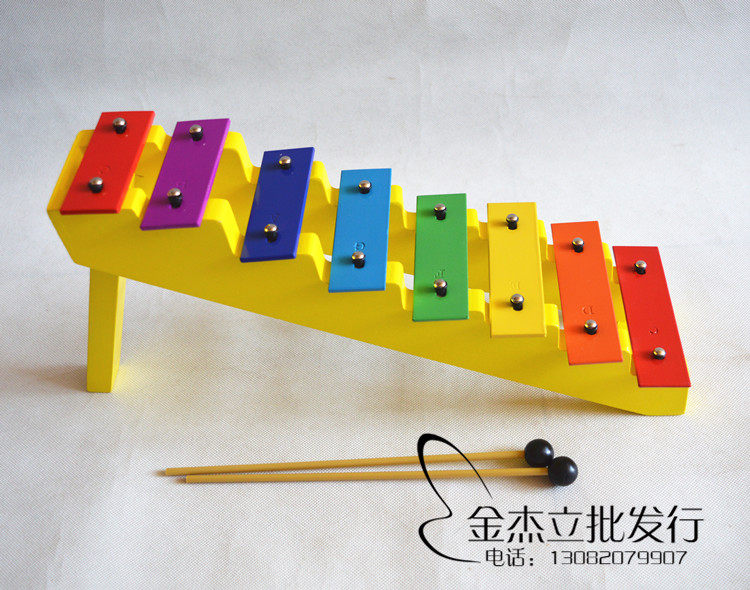 Olff percussion instrument stepped 8-tone banging yellow octaonic yellow octaonic musical instrument Children's instrument
