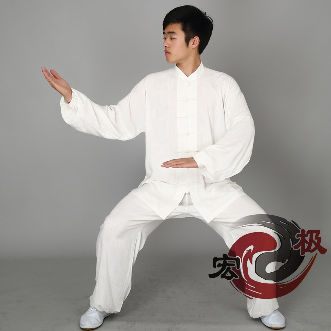 Tai Chi Fu Xia New Cotton Numb Tai Chi Clothing Tai Chi Clothing Men and Women Practicing Costume for the Spring Summer and Autumn Winter Season