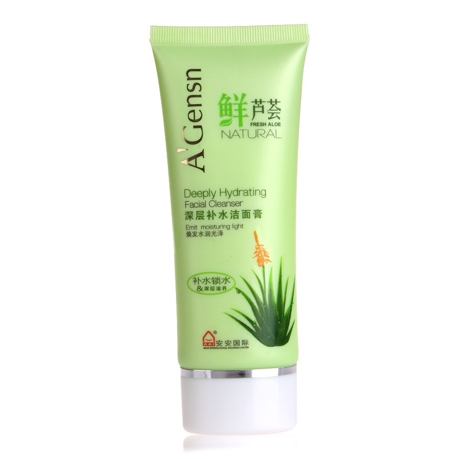 【天猫超市】安安金纯鲜芦荟深层补水洁面膏100g洗面奶温和洁面