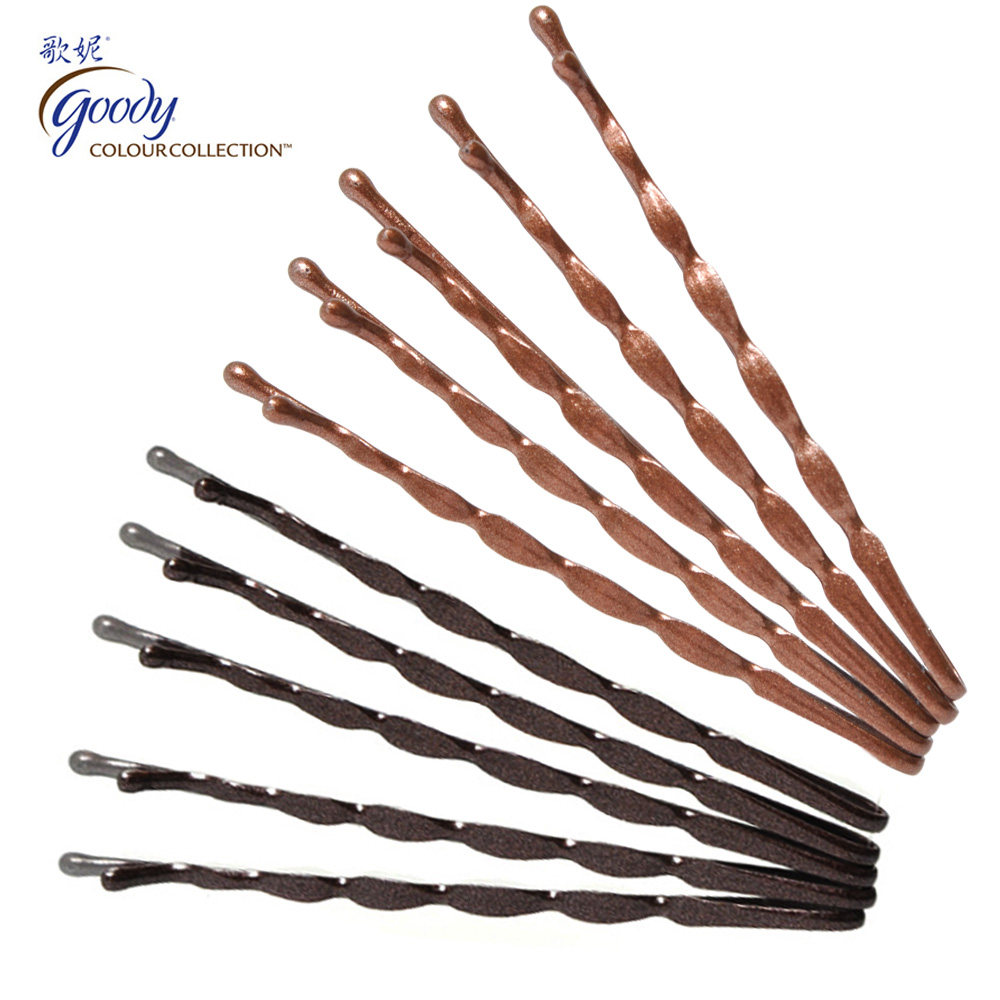 Goody/歌妮美国发饰 发夹 波纹一字夹 边夹刘海夹 发卡卡子10根