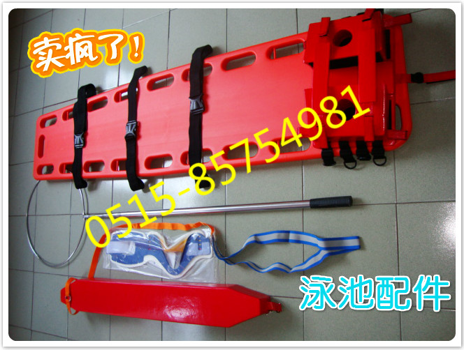 Head Fixer Pool Swimming Lifesaving Board Rescue Stretcher Emergency Crest ridge Vertebral Head Retainer Neck