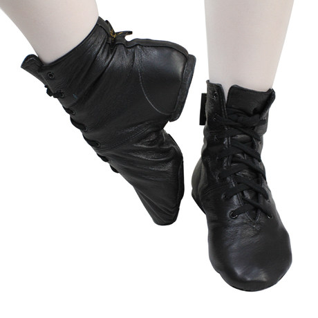 Red dance shoes ballet dance shoes practice shoes leather high tube jazz dance soft bottom male and female teachers non-slip ethnic shoes