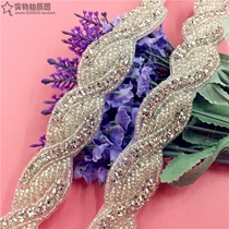 Hand stitched rhinestone chain diy handmade decoration wedding dress accessories belt accessories bridal headwear making material