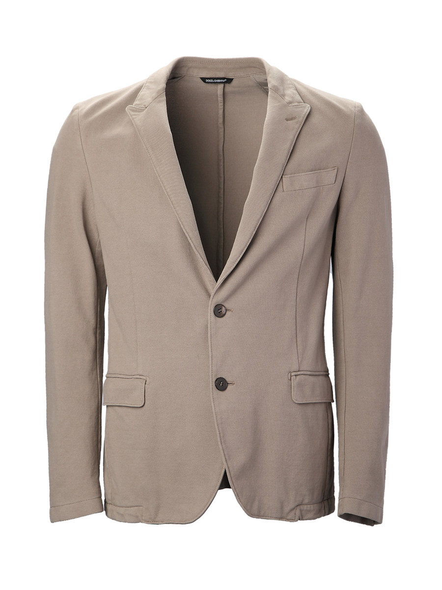 Dolce&Gabbana 深象牙色戗驳领两粒扣休闲西装