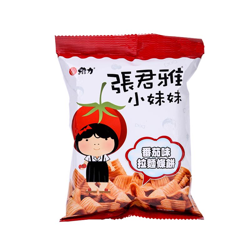 【天猫超市】台湾进口零食 张君雅小妹妹番茄味拉面条饼65g