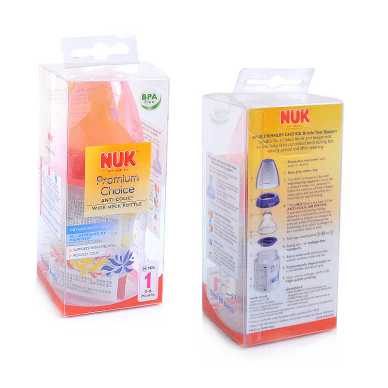 NUK 150ML 新型宽口PP彩色 婴儿奶瓶(带1号乳胶奶嘴)  40.743.727