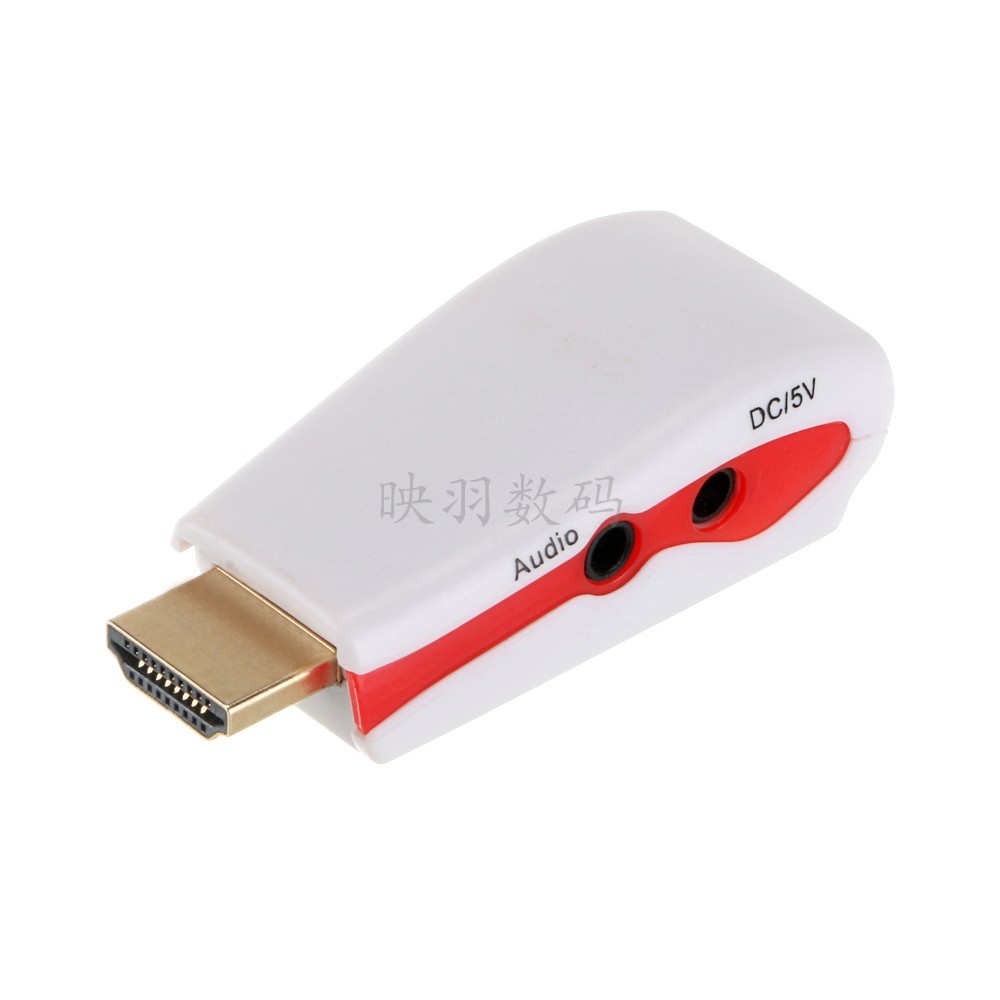 1080P HDMI to VGA Video Converter with USB Power Audio Cable