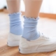 3 đôi vớ ren Nhật Bản đôi tất bằng gỗ trong ống vớ cotton vớ sinh viên mùa xuân và mùa thu vớ vớ nữ vớ mỏng vớ nam cao cấp Bít tất nữ