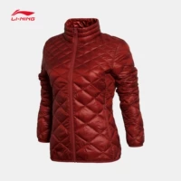 Li Ning ngắn quần áo cotton thể thao cuộc sống hàng loạt cổ áo ấm đứng Slim mùa thu thể thao mùa đông AJMK026 áo phao parka nữ