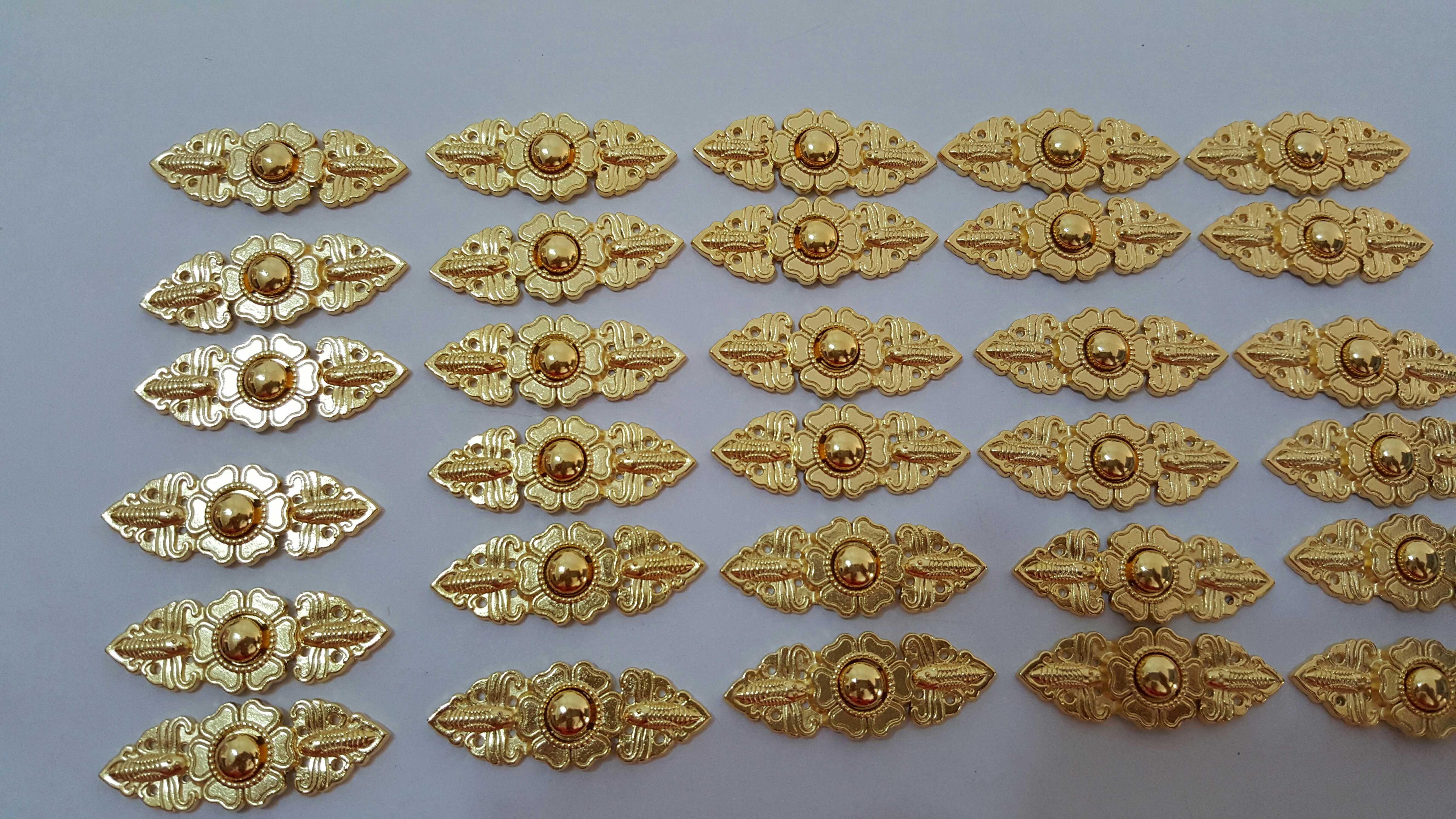 Chinese bee-catching chrysanthemum Hanfu Zi-mother button Hanfu button Ming Hanfu button Stand-up collar button Round-neck button