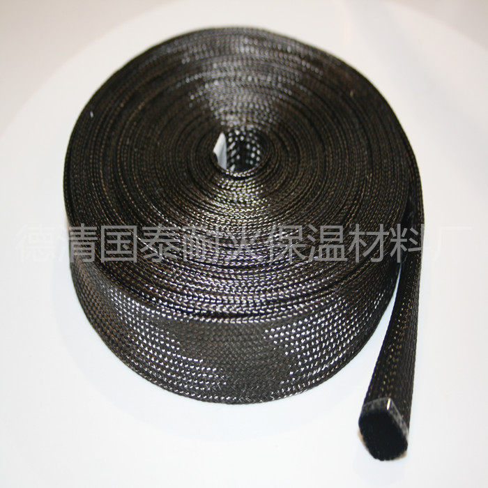 Carbon fiber casing Insulated sleeve for aviation military wiring harness Carbon fiber braided sleeve