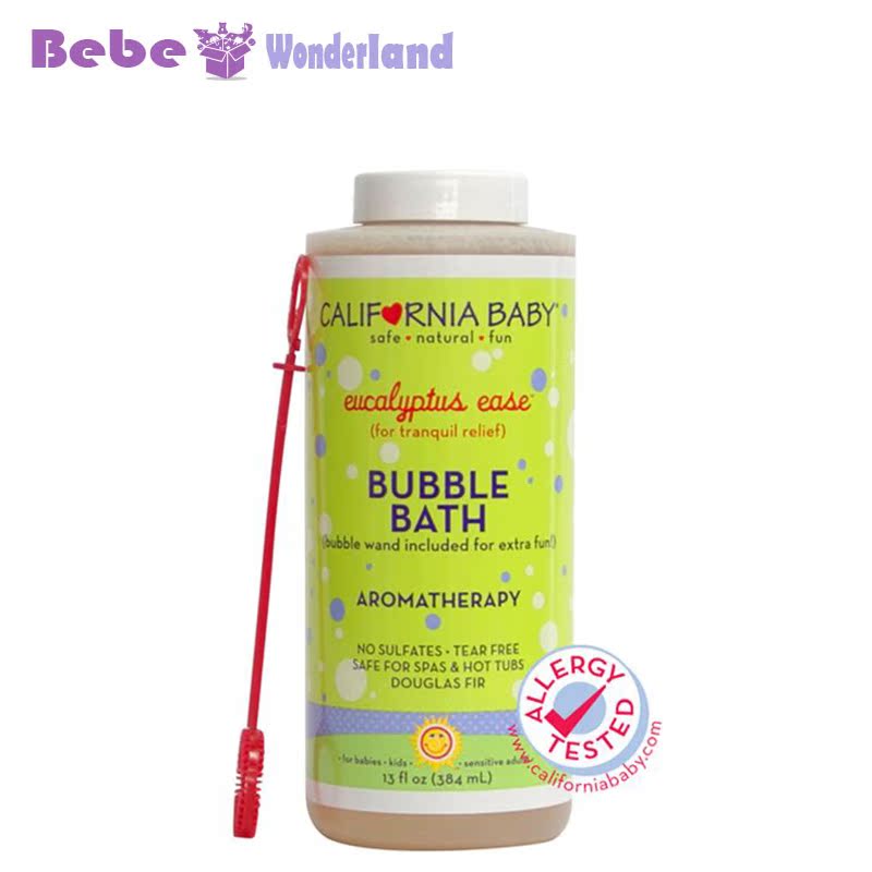 美国原装California Baby加州宝宝桉树泡泡婴儿泡澡沐浴露 390ml