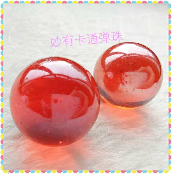 22 mm Red Transparent Marbles Jumps Jumps Beads Machine Decoration Fish Tank Aquarium High-quality Export Foreign Trade