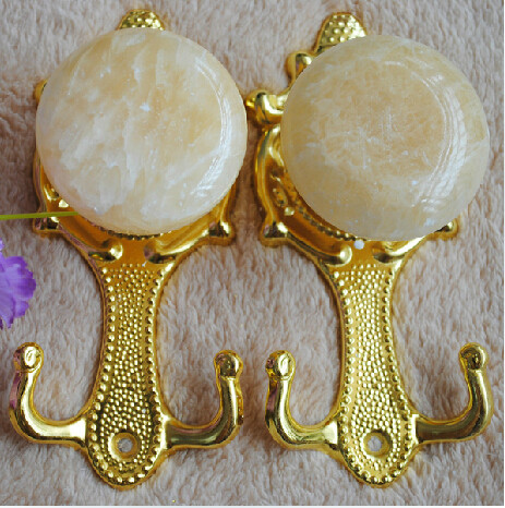Saleroy Imitation Marble Antique Wall Hook Curtain Accessories Gold Ancient Bronze Color Matching Tied Rope Used Wall Hook-Taobao