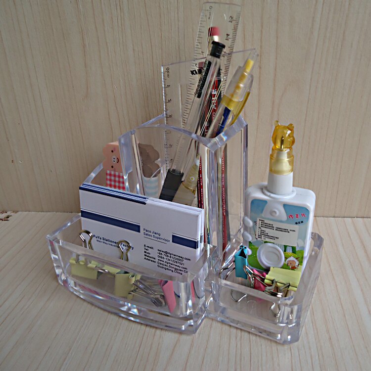  High-grade multi-functional creative pen holder Acrylic fashion pen holder Korean personalized office supplies storage box