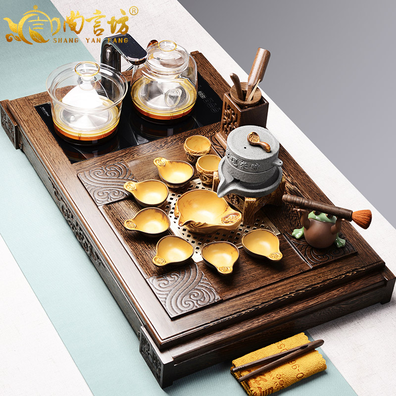 It still fang tea tray sets electromagnetism one household intelligent automatic water kung fu tea tea tea tea table