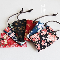 Hesheng handmade cherry blossom bus card cover card subway card campus card certificate cover protective cover female cotton cloth homemade