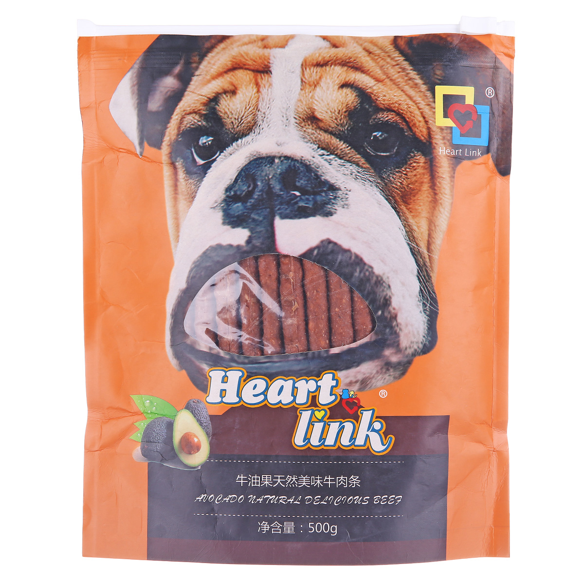 狗零食牛肉条 Heart Link狗牛肉棒500g 狗狗通用 牛肉条宠物零食