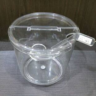 Jiabao PC утолщен и устойчив к падению круглое приправное ведро с крышкой прозрачное соус ковш