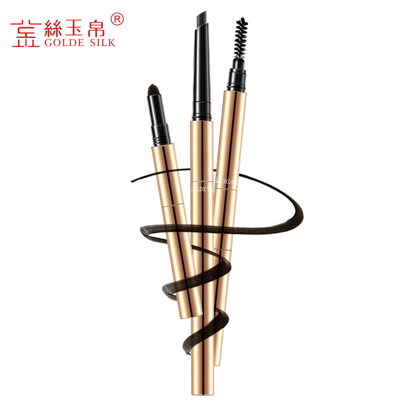 金丝玉帛三效立体旋转眉笔防水防汗持久不晕染带眉粉刷一字眉正品
