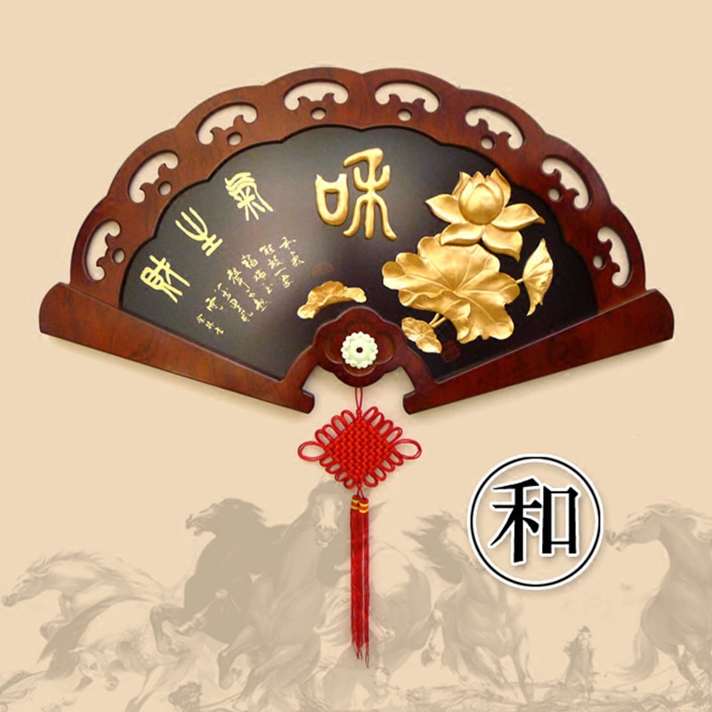 Home decorations Chinese style wall decoration Living room dining room background wall Personality creative solid wood pendant wall decoration