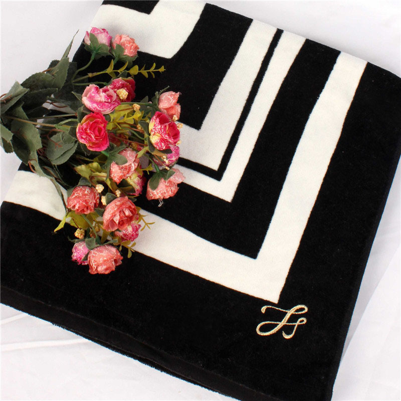 Free Shipping Pure Cotton Export Japanese Style Musical Note Men's Cut Velvet Large Bath Towel Free Shipping Pure Cotton Export Japanese Style Musical Note Men's Cut Velvet Large Bath Towel