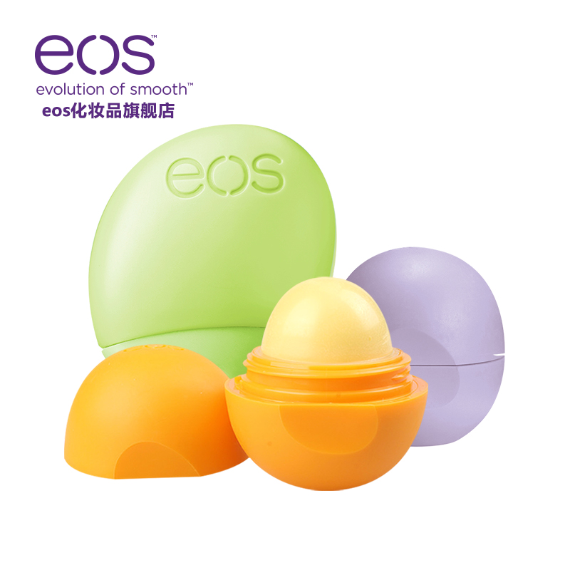 eos/伊欧诗迷情百香果 橙色热情润唇球 绿意青瓜护手霜补水套装