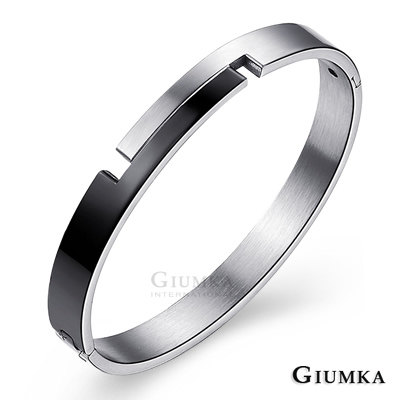 台湾官网直邮进口【GIUMKA】恋爱城市手环 德国精钢 黑色男款