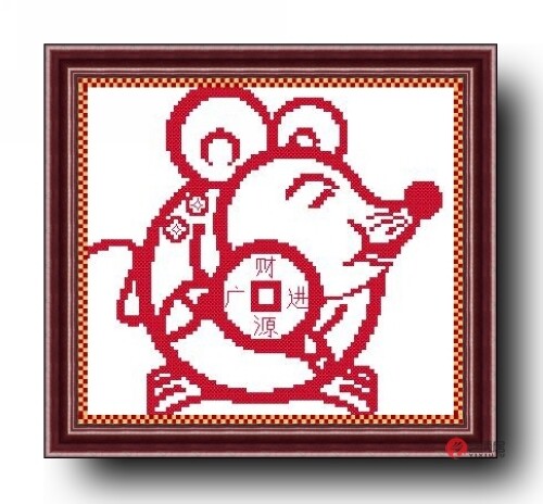 Precision Printing DMC Cross Stitch Kit* Fortune Mouse (ZGF0703)