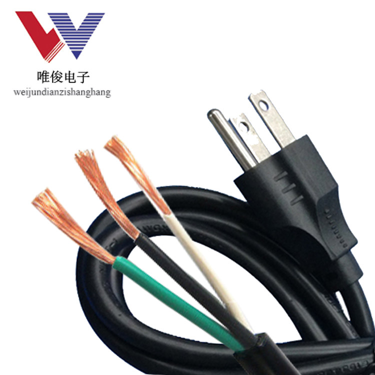 American 3-pin plug line single-head power cord 3*0 75 square meters American-style American-style printer cable 1 5 meters
