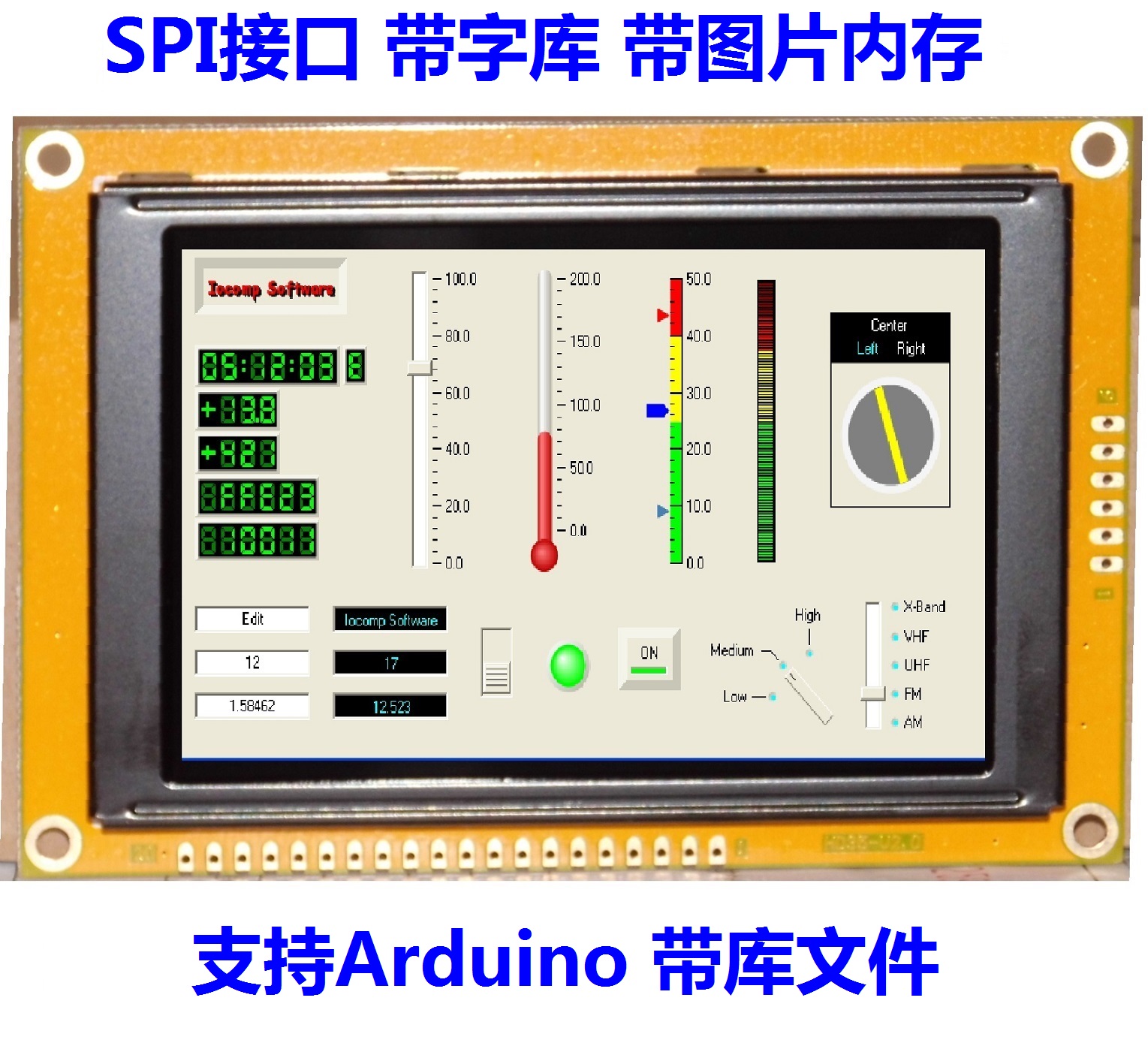 Arduino SPI interface 3 5-inch TFT LCD module with a word library and icon storage memory