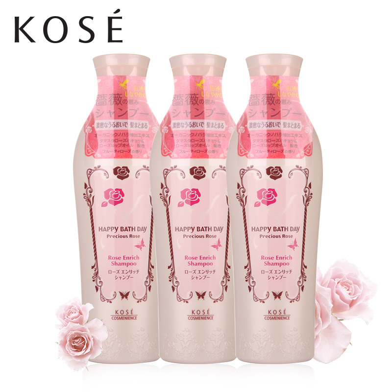Kose/高丝 快乐沐浴天蔷薇甜心洗发乳300ml*3套装