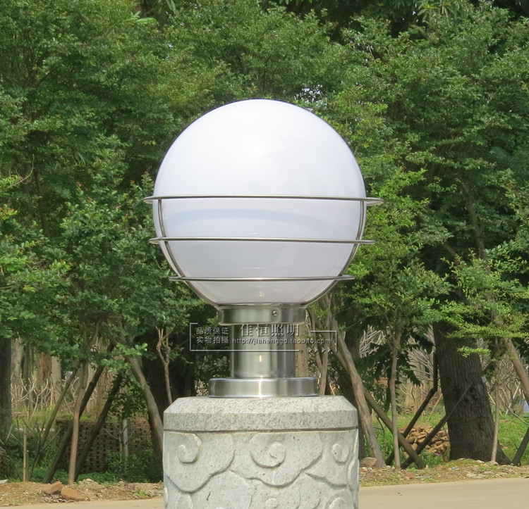 Round Ball Column Headlights Wall headlights Wall Lamp doors Courtyard Lamp Stainless Steel Door Column Lamp LED Outdoor Waterproofing