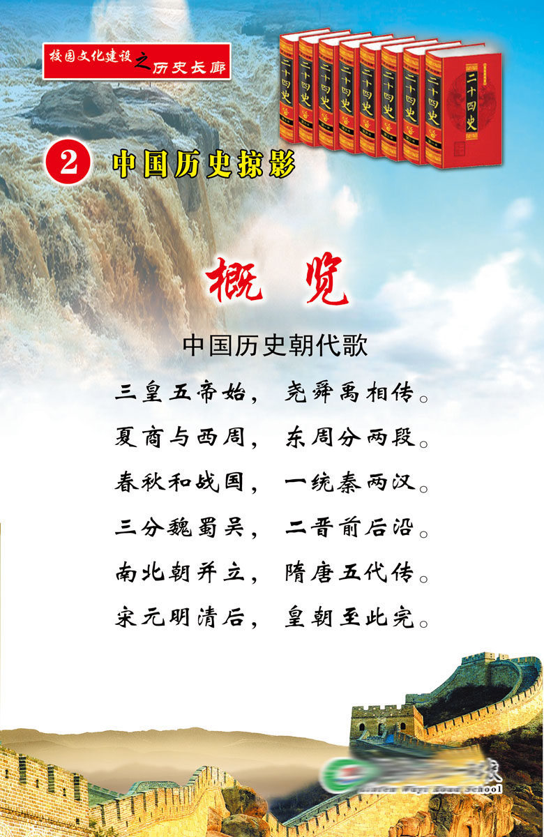 726海报印制展板写真喷绘贴纸643校园文化历史长廊概览简章