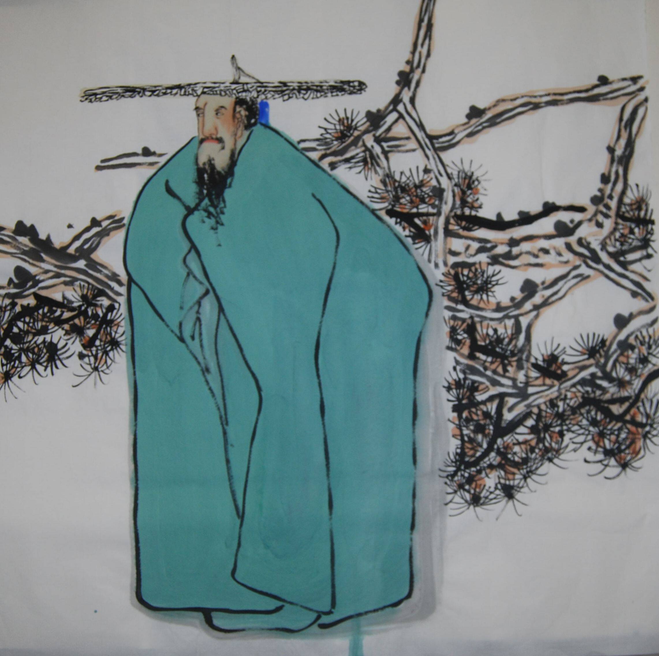 (Grand Jadang Gallery) Hand-painted imitation Yuan Wu People's painting calligraphy calligraphy and calligraphy and painting of the living room Illustrator painting 25