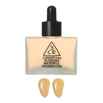 【保税仓】3CE GLOSSING WATERFUL FOUNDATION 保湿提亮粉底霜液