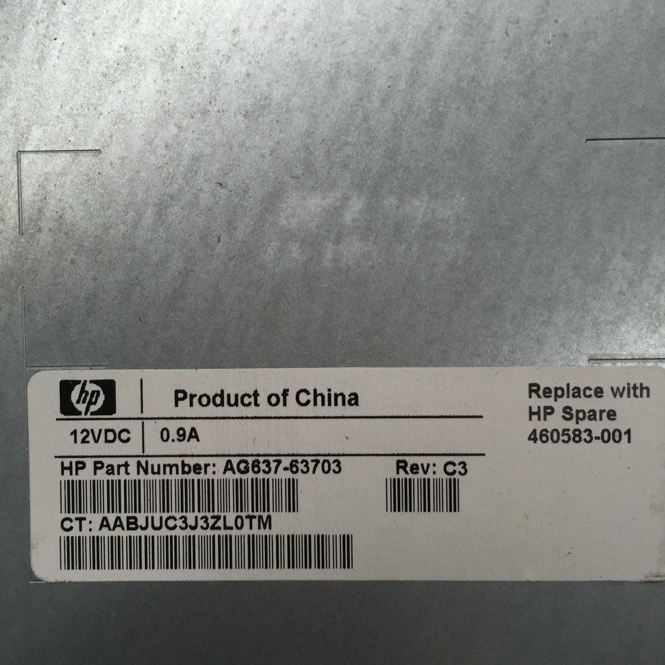 HP HSV300 EVA4400 Fan AG637-63703 460583-001 Original Disassembly