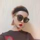 Kính râm nữ 2018 mới cá tính Hàn Quốc đơn giản mặt tròn mặt to là kính râm mỏng thời trang nam kính mắt nam Kính râm
